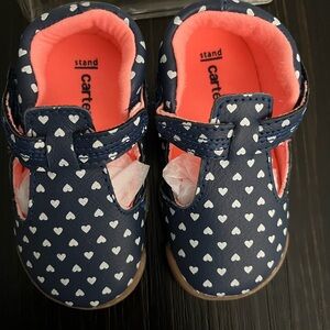 Carter's Navy and White Baby Walker Shoes